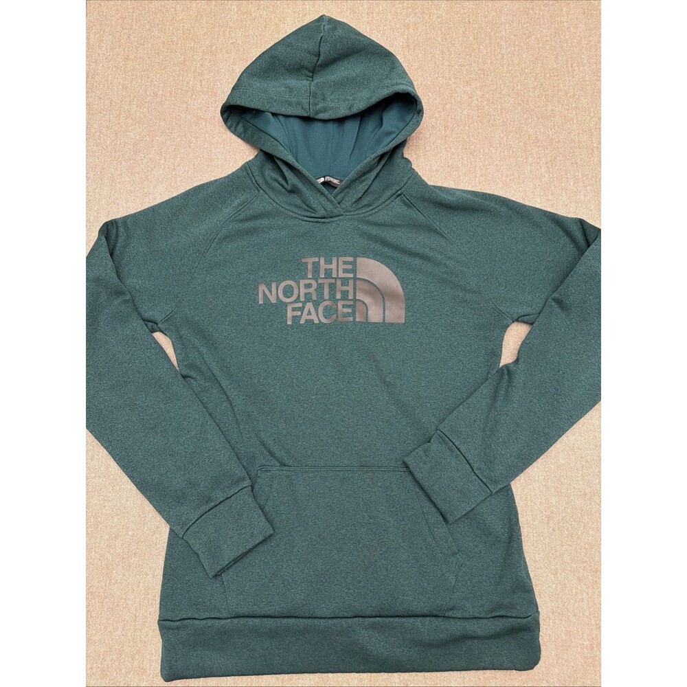The North Face Sweatshirt Womens S Green Pullover Hoodie Fleece Outdoors Camp